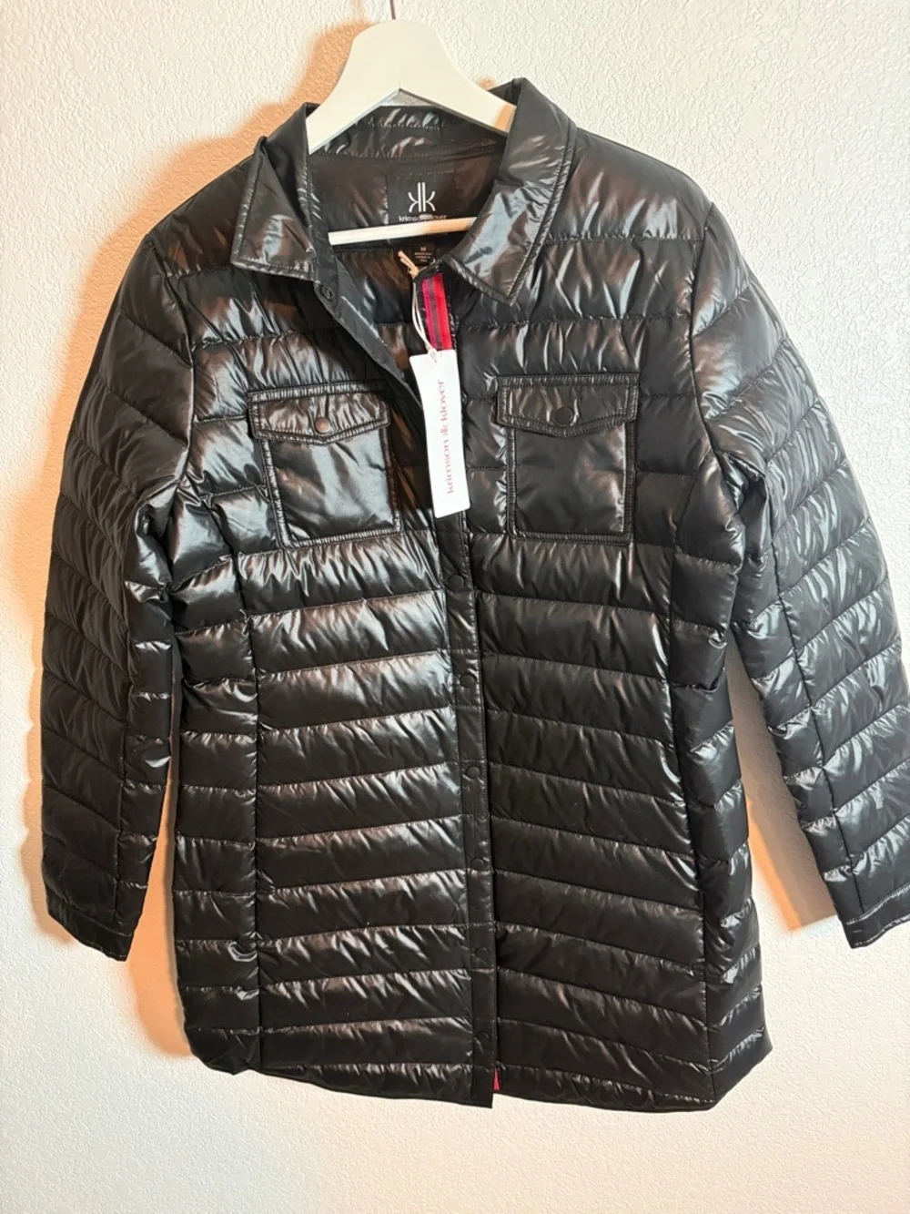 Krimson Klover Black Annie Long Shacket Duck Down Blend Size Medium NWT